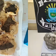 Polícia Penal de Três Lagoas prendeu visitante com droga e apreendeu na madrugada droga no pátio jogada por um drone