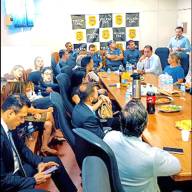 Reunião da Polícia Militar, Polícia Civil e Polícia Técnico-Científica para analisar a segurança pública em Andradina 