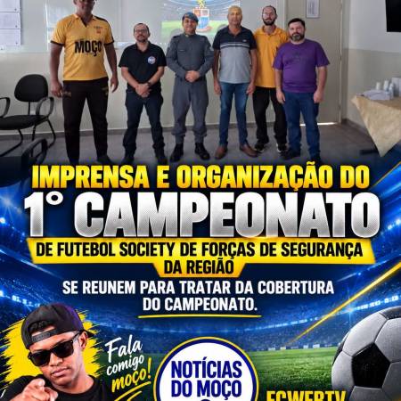 Em Andradina houve reunião dos organizadores do 1º Campeonato de Futebol Society de Forças de Segurança da região