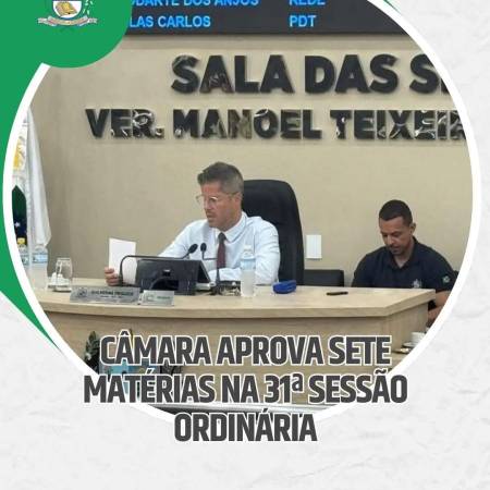  Câmara de Andradina aprova sete matérias durante a 31ª Sessão Ordinária