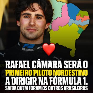 Rafa Câmara valoriza ser 1º nordestino a representar Brasil na F1: 