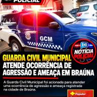 Guarda Civil Municipal de Braúna atende ocorrência de agressão e ameaça no Centro de Lazer do município 