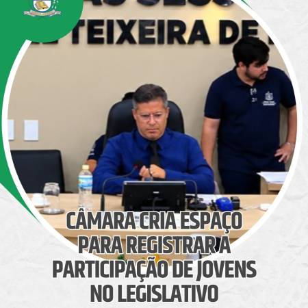 Câmara de Andradina cria espaço para registrar a participação de jovens no legislativo 