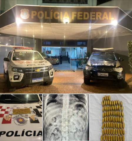 FORÇA TÁTICA DE ANDRADINA PRENDE TRAFICANTE INTERNACIONAL COM DROGA NO ESTÔMAGO NO PEDÁGIO EM CASTILHO