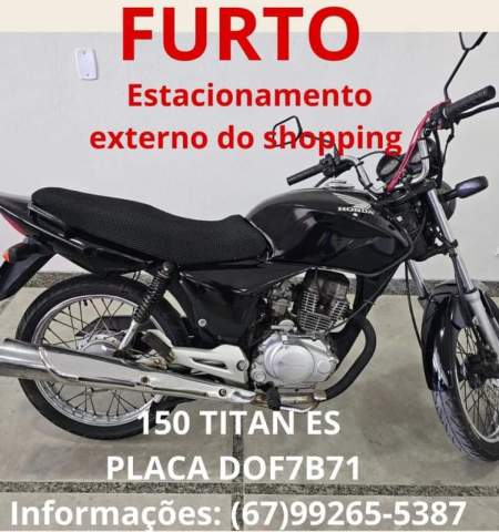 Polícia Civil de Três Lagoas investiga furto de moto no estacionamento do Shopping