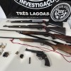 Polícia Civil do MS apreende defensivos agrícolas e armas em Três Lagoas e em Araçatuba-SP