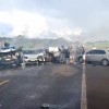 Fumaça de queimada provoca engavetamento de 6 veículos na SP-563 que liga Pereira Barreto a Andradina