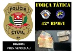 POLÍCIA CIVIL PRENDE HOMEM EM FLAGRANTE POR TRÁFICO DE DROGAS EM PRESIDENTE VENCESLAU.