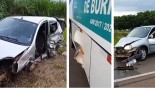 Ônibus da prefeitura de Buritama se envolve em acidente em Birigui
