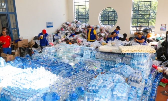 Palácio Municipal de Três Lagoas recebeu doações para o Rio Grande do Sul