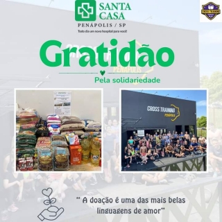 Santa Casa de Penápolis recebeu doação de alimentos do Cross Training Penápolis