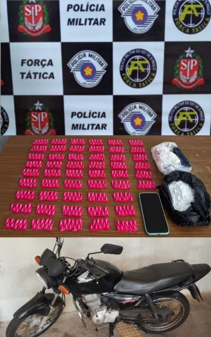 POLÍCIA MILITAR PRENDE CASAL COM PASTA BASE DE COCAÍNA EM ARAÇATUBA