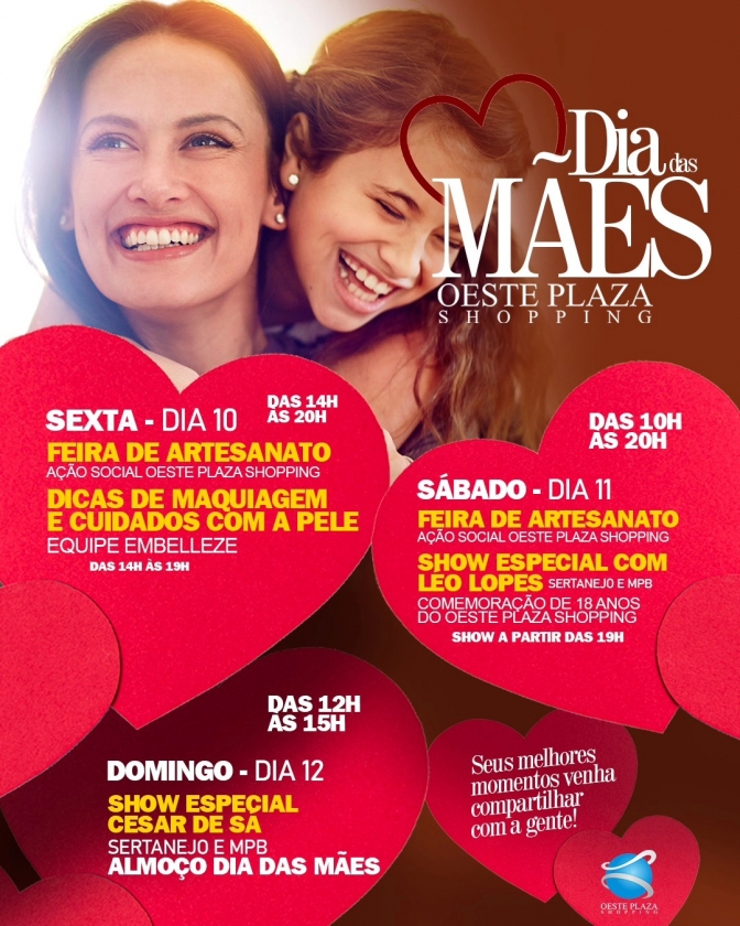 Em Andradina Fim de Semana Especial, Dia das Mães Oeste Plaza Shopping