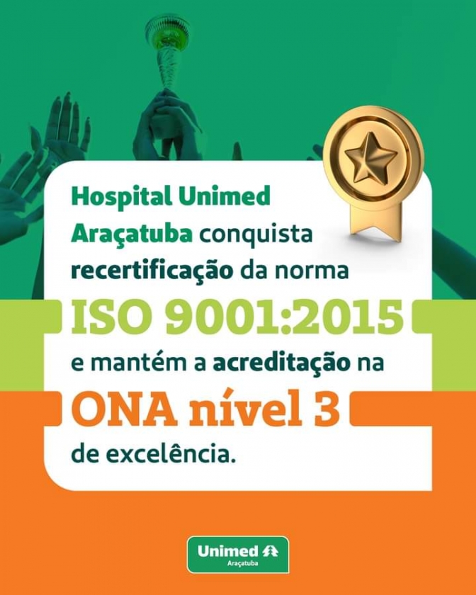 Hospital Unimed Araçatuba conquista recertificação gestão de qualidade internacional