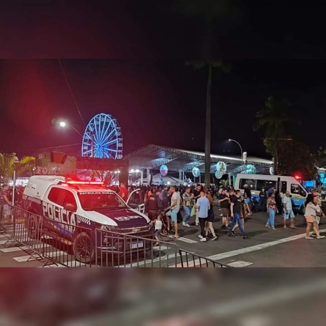 Polícia Militar reforçou o policiamento ostensivo preventivo durante a 33° Festa do Folclore de Três Lagoas