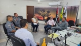 Prefeito de Castilho recebe visita do comando do Corpo de Bombeiros