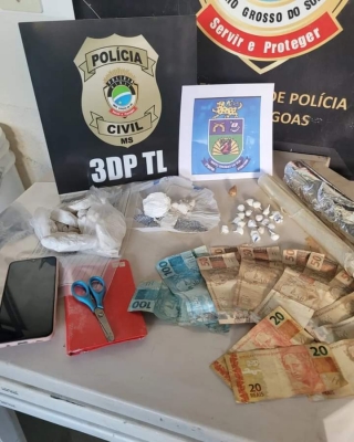 PM e PC de Três Lagoas em ação conjunta prendem mulher e fecham ponto de venda de drogas em um Bar na Vila Haro