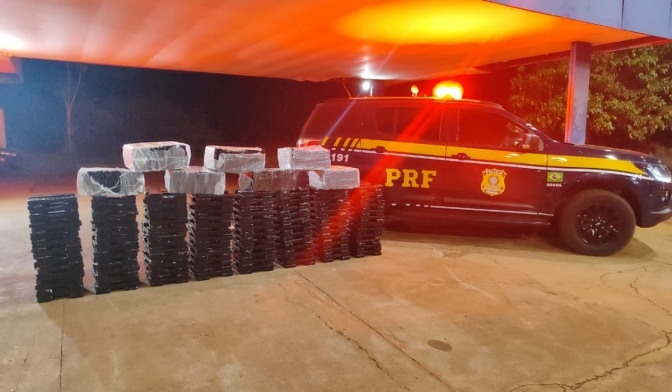 Polícia Rodoviária Federal apreende 536 Kg de maconha em Água Clara