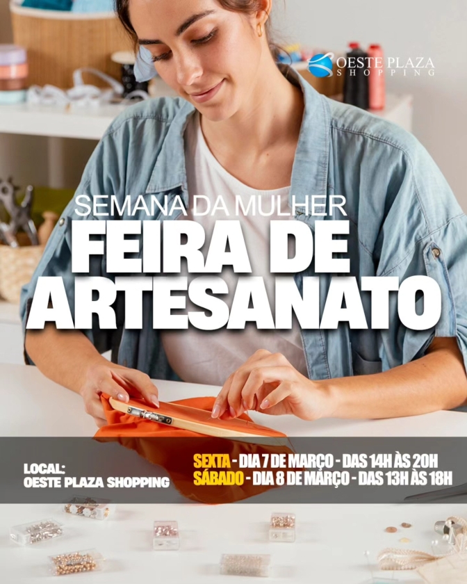 Feira de Artesanato no Oeste Plaza Shopping Celebra a Semana da Mulher em Andradina