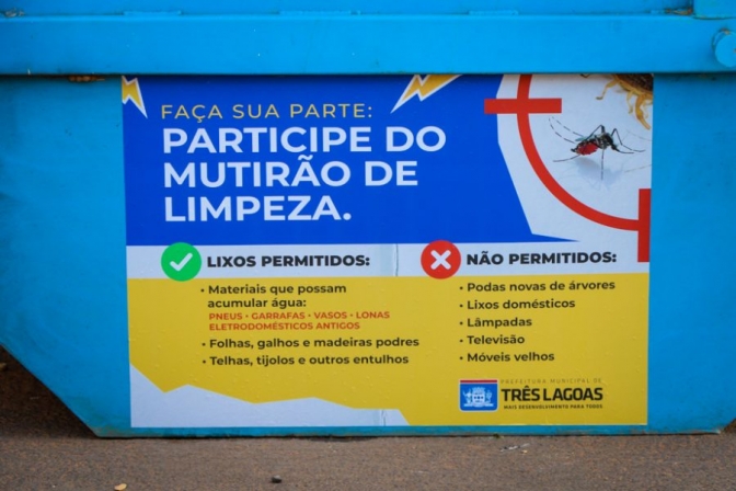 Mutirão da Limpeza já recolheu mais de mil toneladas de lixo em apenas dois meses de campanha em Três Lagoas