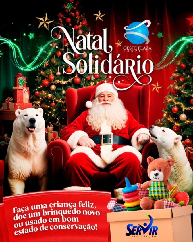 Em Andradina Natal Solidário no Oeste Plaza Shopping