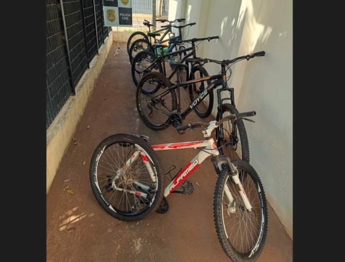 Polícia Civil de Guararapes apreende 5 bicicletas com acusado de tráfico