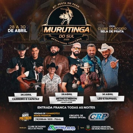 27ª Festa do Peão de Murutinga do Sul começa nesta sexta