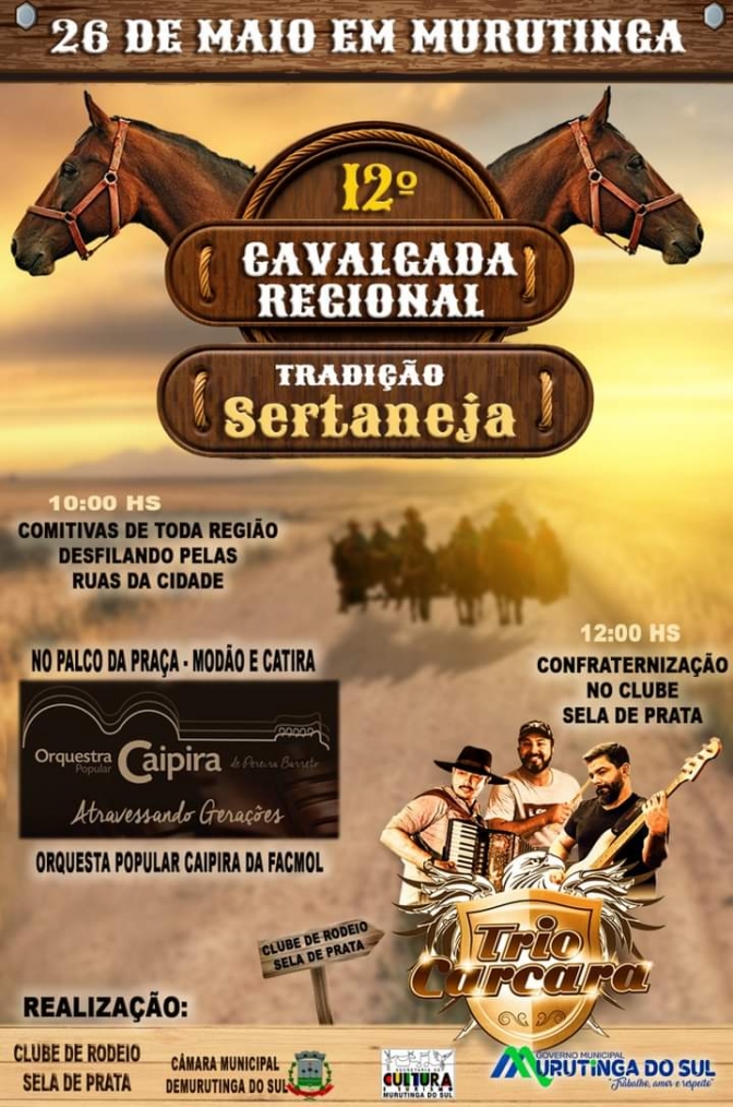 12ª Cavalga Regional de Murutinga do Sul será no próximo domingo
