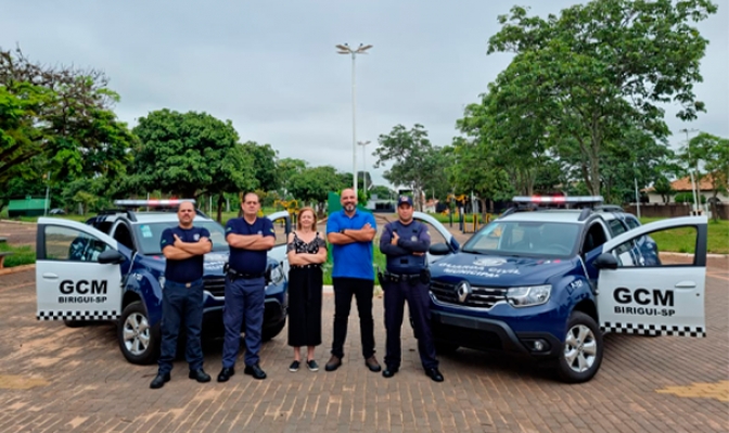 Guarda Municipal de Birigui recebe duas viaturas zero quilômetro que serão utilizadas no patrulhamento