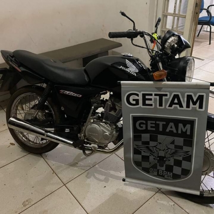 GETAM em Três Lagoas, recupera motocicleta furtada