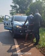 EM BRASILÂNDIA MS, POLICIA MILITAR APREENDE SUSPEITO DE ATEAR FOGOS EM FAZENDAS