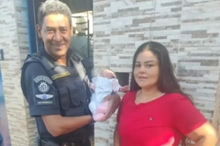 Guarda municipal salva bebê engasgada com leite em Araçatuba