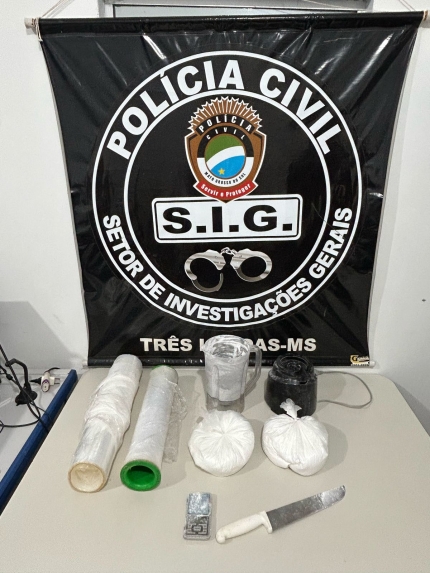 Polícia Civil apreende 2kg de cocaína e prende homem em flagrante em Três Lagoas