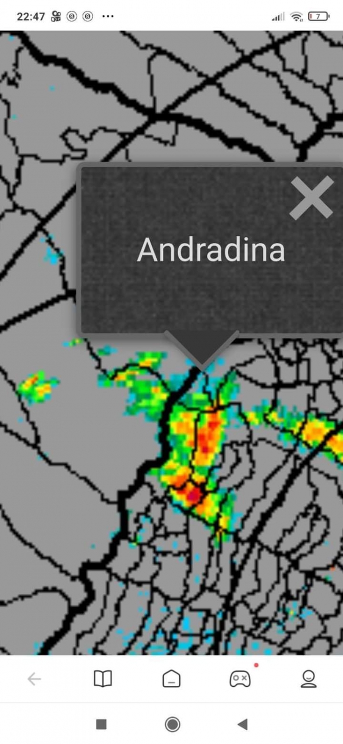 A noite deve ter raios e trovoadas em Andradina. Confira a previsão do tempo