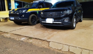 POLÍCIA RODOVIÁRIA FEDERAL DE ÁGUA CLARA RECUPERA VEÍCULO ROUBADO