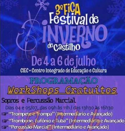 Definida a programação do 3º Festival de Inverno de Castilho