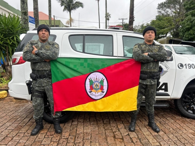 2 policiais ambientais de Castilho regressam de missão humanitária no Rio Grande do Sul