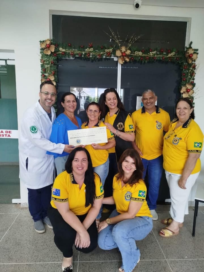 Lions Clube doa mais de 8 mil reais para Santa Casa de Tupi Paulista