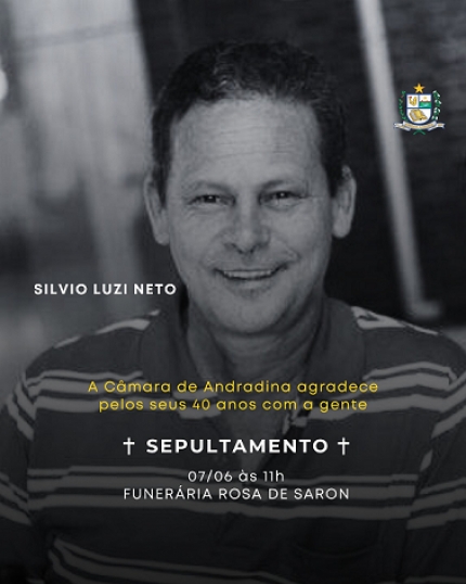 Câmara de Andradina emite nota de pesar pelo falecimento do ex-servidor Silvio Luzi