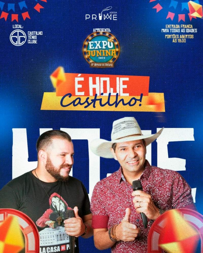 Expo Junina começa hoje em Castilho com show de Marco Tulio e Luciano