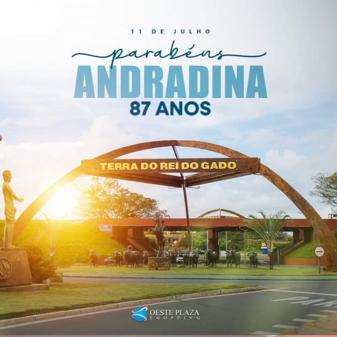 OESTE PLAZA SHOPPING: Parabéns, Andradina