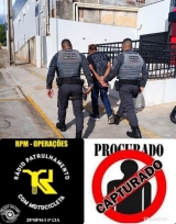 Procurado é capturado pela Patrulha de Motos durante patrulhamento no centro de Andradina