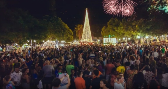 Programação de Natal começa hoje na Praça Moura Andrade em Andradina