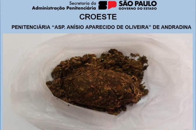 Agentes da Penitenciária de Andradina apreendem maconha com visitante