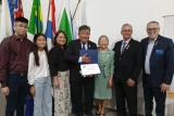 Rotary Club Andradina Integração homenageia Mauro Obana com título Paul Harris