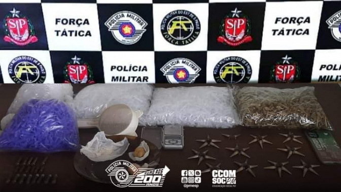 ROCAM PRENDE TRAFICANTE DE DROGAS EM BIRIGÜI/SP