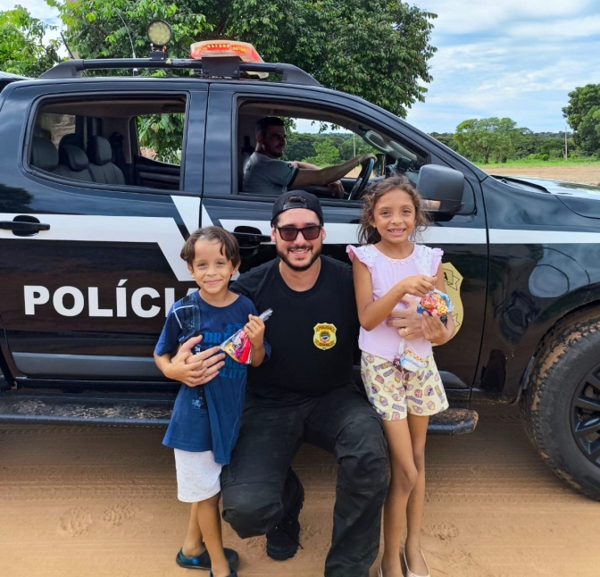 Páscoa Solidária – Polícia Civil participa de ação social para arrecadação de bombons em Água Clara