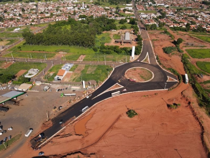 Acesso à nova rotatória da avenida Rio Grande do Sul será liberado nesta sexta feira em Andradina