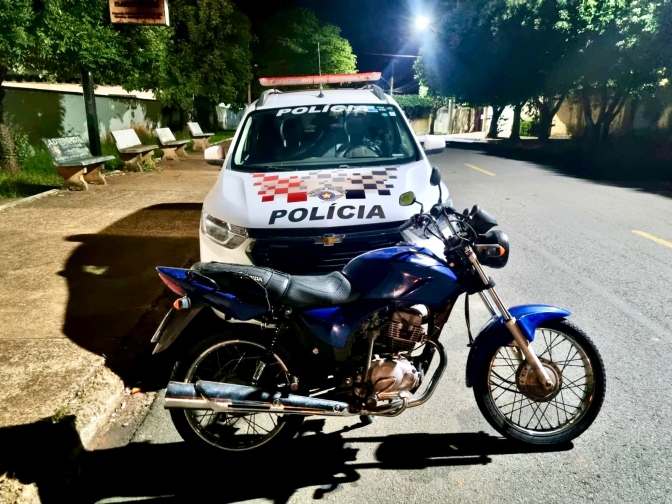 POLÍCIA MILITAR DE CASTILHO PRENDE AUTOR DE FURTO DE MOTOCICLETA E RECUPERA VEÍCULO