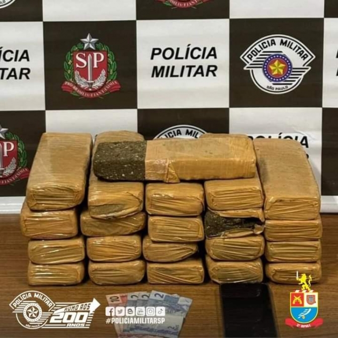 Rádio Patrulha de Araçatuba prendeu 02 indivíduos por tráfico de drogas na rodovia SP 463